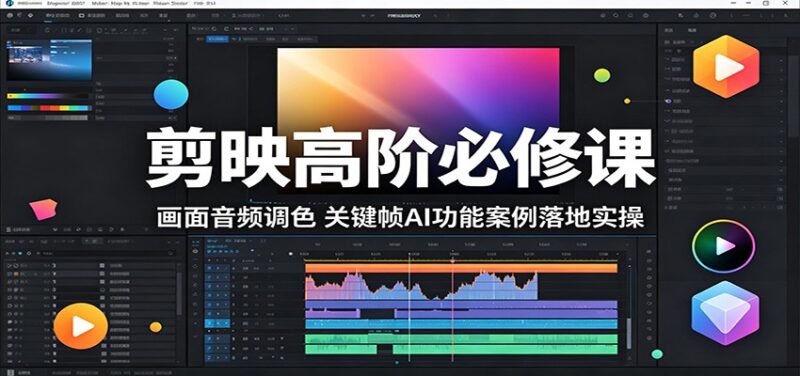 d1a6d7b31020c87f6a6ad7f8735c6726-800x376.jpeg 剪映高阶必修课:画面音频调色,关键帧AI功能案例落地实操