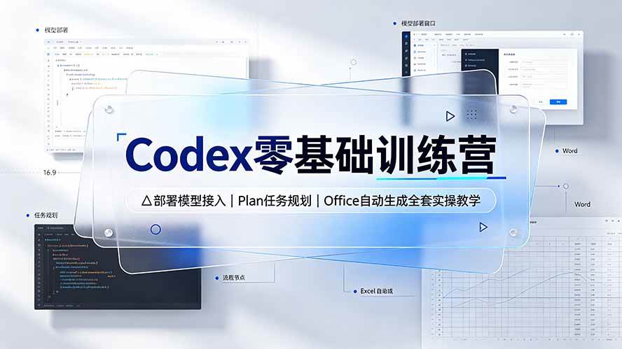 （19481期）Codex零基础训练营：部署模型接入｜Plan任务规划｜Office自动生成全套实操教学祝你网--专注互联网创业.信息差副业研究拒绝割韭菜祝你网