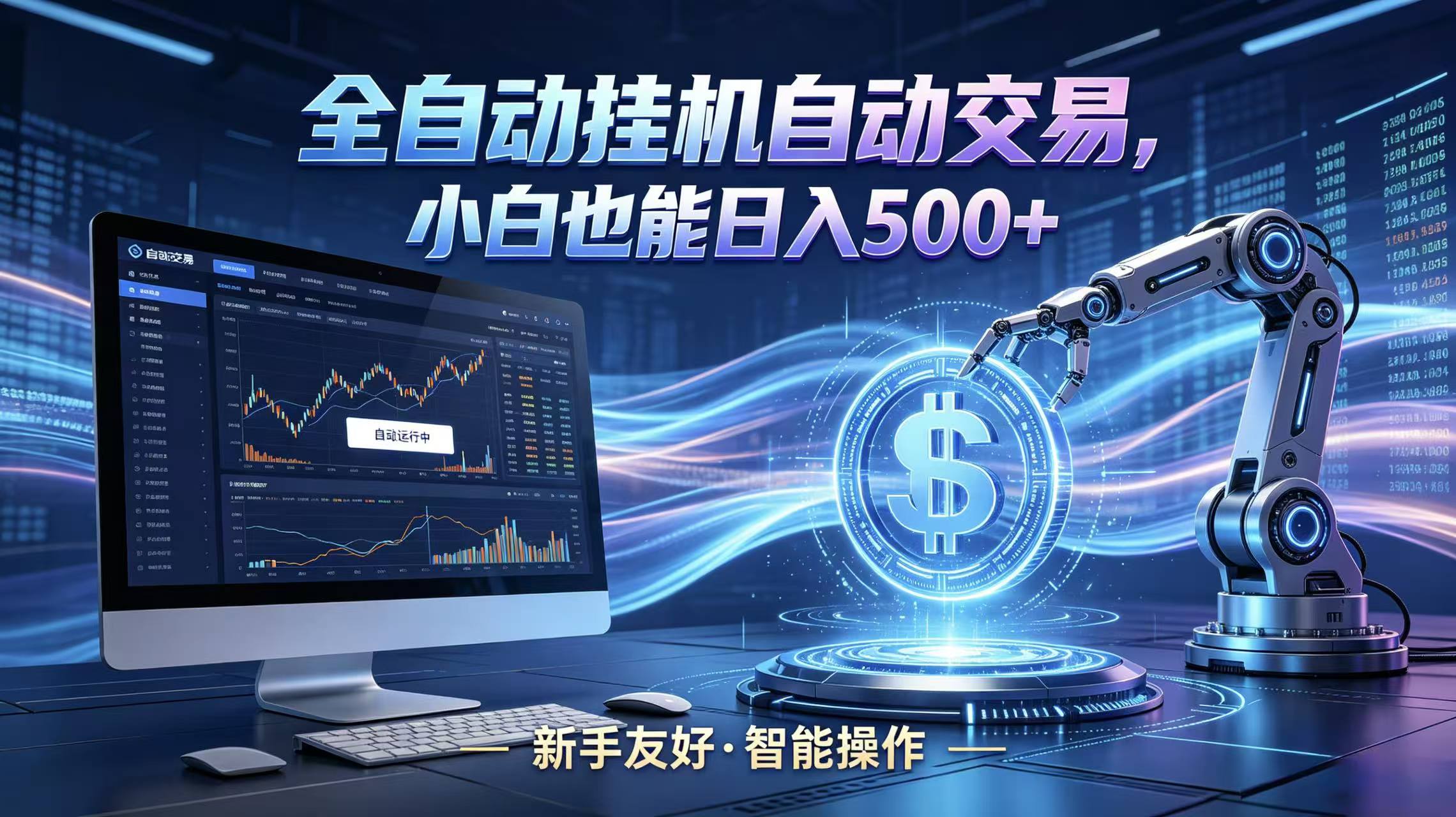 全新智能化交易助手，傻瓜式操作，小白也能快速上手，轻松实现日入500+祝你网--专注互联网创业.信息差副业研究拒绝割韭菜祝你网