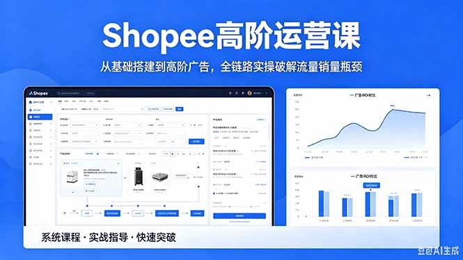（18499期）Shopee高阶运营课-2026年5月更新，从基础搭建到高阶广告，全链路实操破解流量销量瓶颈祝你网--专注互联网创业.信息差副业研究拒绝割韭菜祝你网