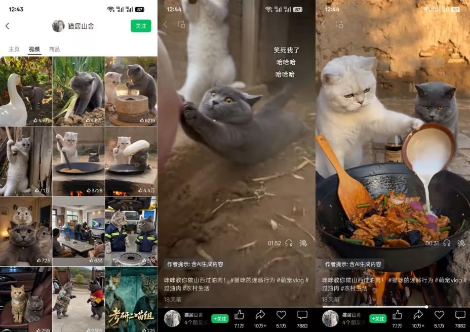 03c028a119e23da3fbdc0bcaab1b2944.webp 猫咪慢生活短视频教学,AI搞笑萌宠赛道,视频号分成+精选独家+伙伴计划+商单收徒等多种变现方式