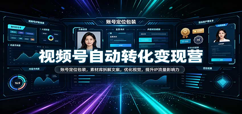 03c7f0e188be001dff7abd3af092f684.jpeg 视频号自动转化变现营:账号定位包装,素材库拆解文案,优化视觉,提升IP流量影响力