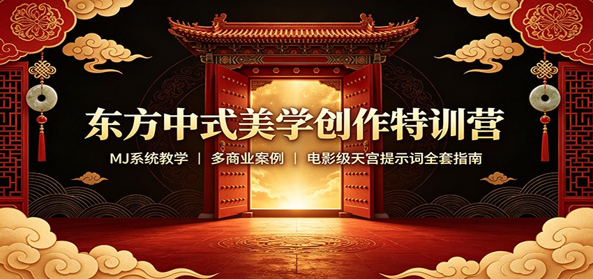 05412018107d0a659e23aea77389bcfa.jpeg 东方中式美学创作特训营:MJ系统教学,多商业案例,电影级天宫提示词全套指南