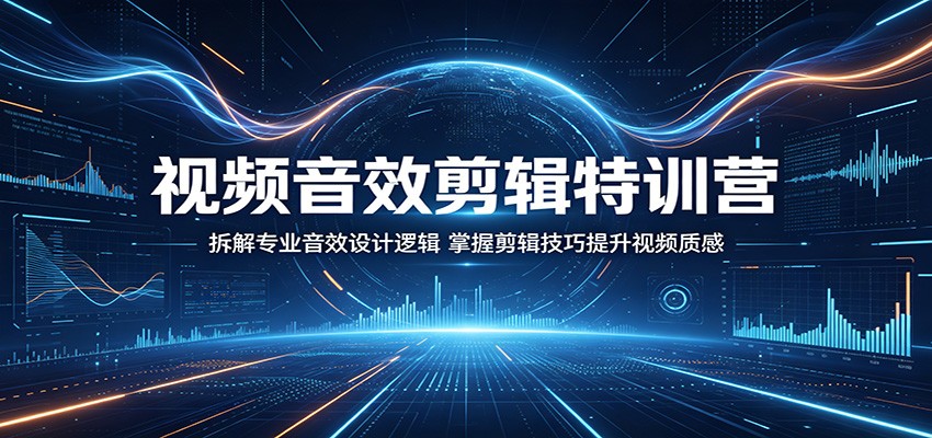 视频音效剪辑特训营：拆解专业音效设计逻辑，掌握剪辑技巧提升视频质感祝你网--专注互联网创业.信息差副业研究拒绝割韭菜祝你网