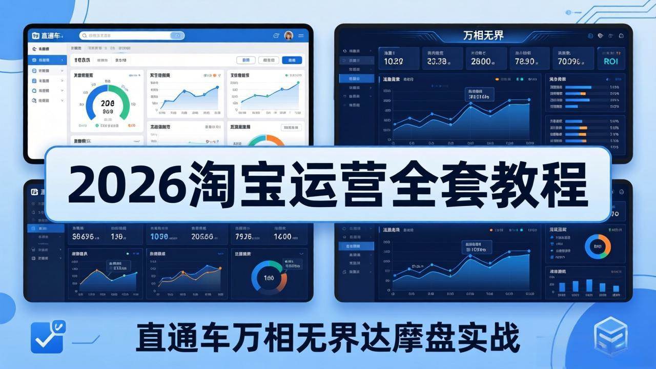 （18373期）2026淘宝运营全套教程(更新5月8日)，直通车万相无界达摩盘实战，从基础到进阶提升流量转化祝你网--专注互联网创业.信息差副业研究拒绝割韭菜祝你网