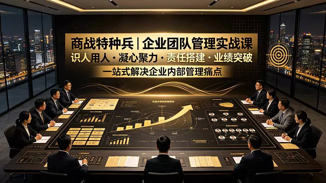 0690bcce935428bbe10e349284fceb80.webp 商战特种兵|企业团队管理实战课:识人用人|凝心聚力|责任搭建|业绩突破,一站式解决企业内部管理痛点