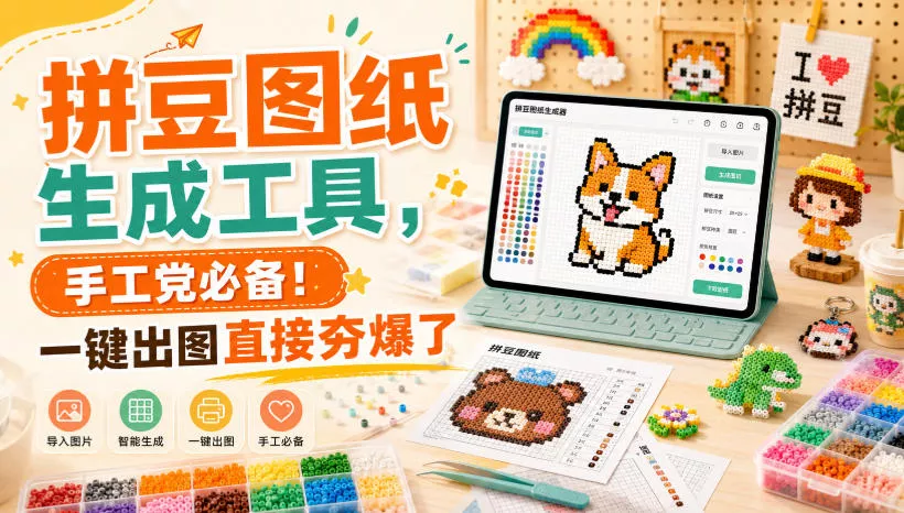 06d43543a7c6afbaef91abea6cdd3930.webp 拼豆图纸生成工具,手工党必备!一键出图直接夯爆了