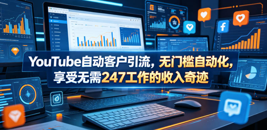 YouTube自动客户引流，无门槛自动化，享受无需247工作的收入奇迹！【原创双语字幕】祝你网--专注互联网创业.信息差副业研究拒绝割韭菜祝你网