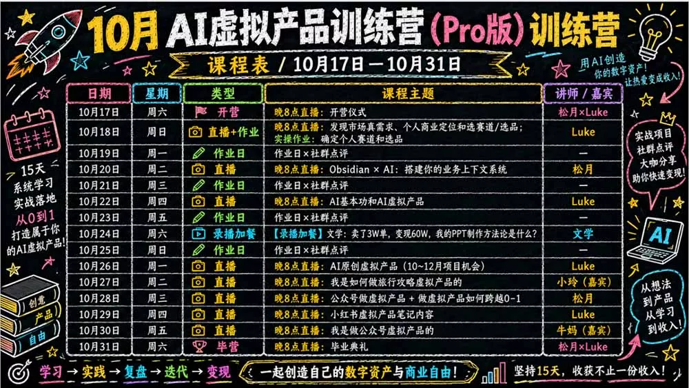 2026AI虚拟产品10月训练营(Pro版
