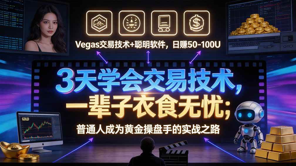 (20841期)“顺势而为交易系统”3天学会交易技术,聪明软件辅助,小白也能看懂趋势交易,日入30-100U,长期稳定祝你网--专注互联网创业.信息差副业研究拒绝割韭菜祝你网