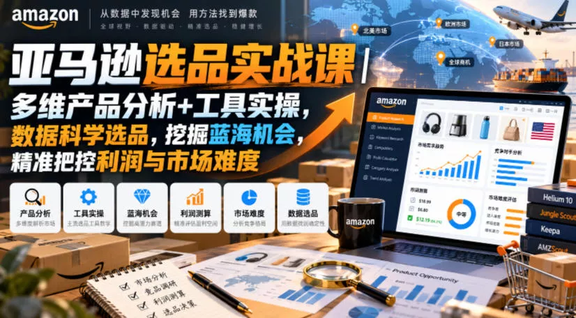 0f60e5a5d32cbe834851d10ec9d39e16.webp 亚马逊选品实战课|多维产品分析+工具实操,数据科学选品,挖掘蓝海机会,精准把控利润与市场难度