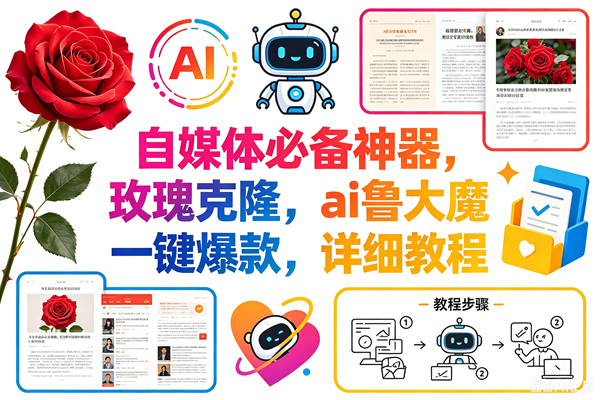 （18441期）玫瑰克隆神器，一键ai大魔，爆款工具，自媒体必备，60多个功能的详细教程祝你网--专注互联网创业.信息差副业研究拒绝割韭菜祝你网