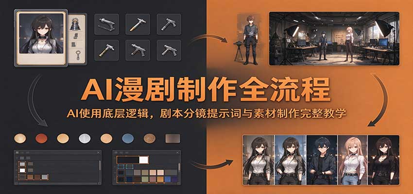 189e46ff09e84230574e85a85769bc91.jpeg AI漫剧制作全流程:AI使用底层逻辑,剧本分镜提示词与素材制作完整教学