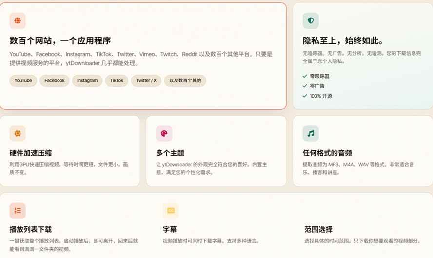 1915d1ab0205b326ba40cf7ca7c78390.jpeg (20796期)YouTube、B站超100+平台视频免费下载, 超级好用,多平台免费开源热门视频下载器 ytDownloader