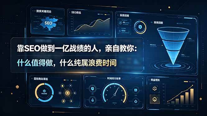 （19197期）靠SEO做到一亿战绩的人，亲自教你：什么值得做，什么纯属浪费时间【原创双语字幕】祝你网--专注互联网创业.信息差副业研究拒绝割韭菜祝你网