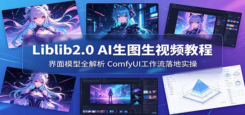 Liblib2.0 AI生图生视频教程：界面模型全解析，ComfyUI工作流落地实操祝你网--专注互联网创业.信息差副业研究拒绝割韭菜祝你网