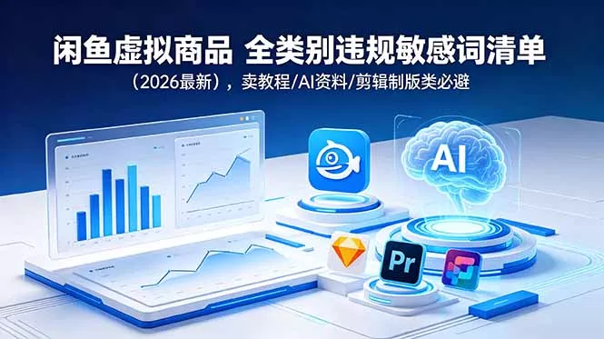 闲鱼虚拟商品 全类别违规敏感词清单(2026最新祝你网--专注互联网创业.信息差副业研究拒绝割韭菜祝你网