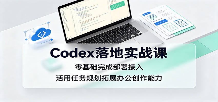 Codex落地实战课:零基础完成部署接入,活用任务规划拓展办公创作能力祝你网--专注互联网创业.信息差副业研究拒绝割韭菜祝你网