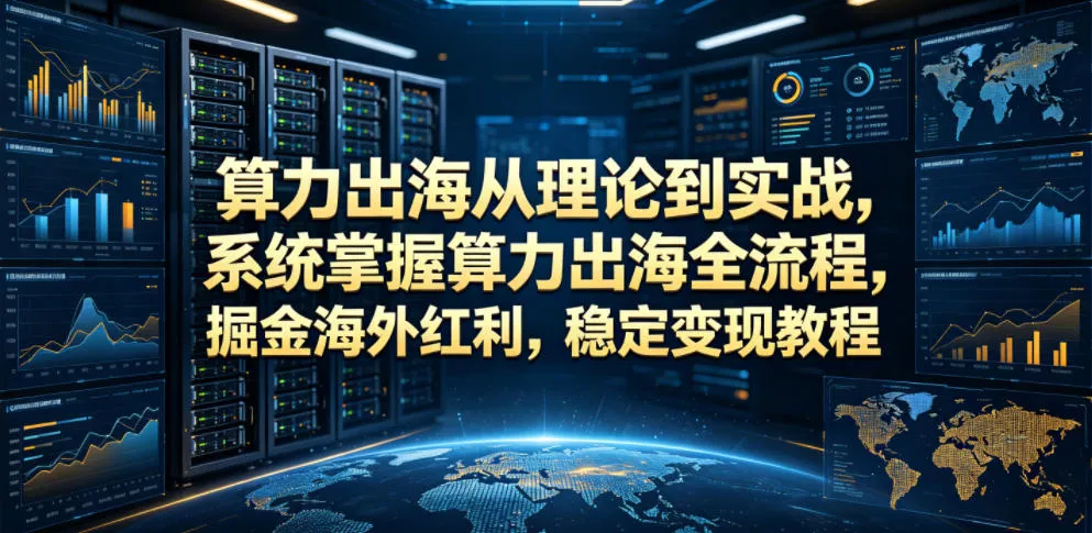 2015c0ba599e54a74593afd5869788ec.webp 算力出海从理论到实战,系统掌握算力出海全流程,掘金海外红利,稳定变现教程