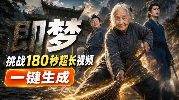 20917743825eb73d89e0a2c3f006fd70.webp 即梦挑战180秒超长视频!一键生成3分钟电影?完整制作流程详细分享!