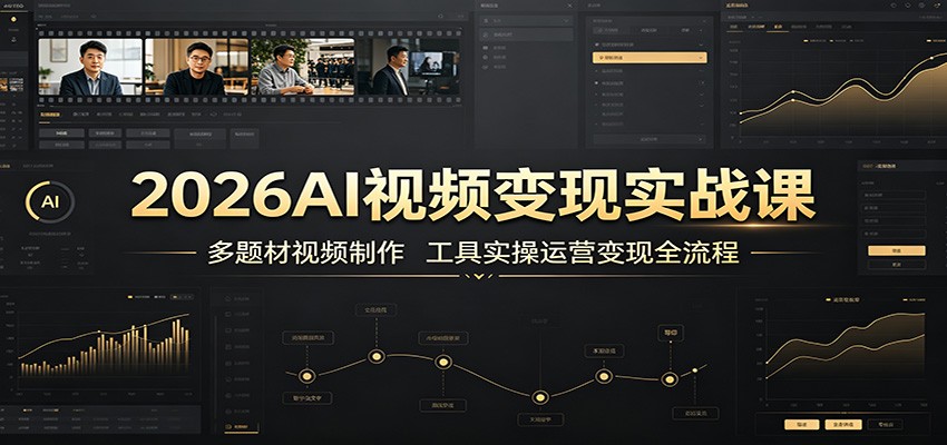 220b195145ea2d139656f0651a53a266.jpeg 2026AI视频变现实战课:多题材视频制作,工具实操运营变现全流程