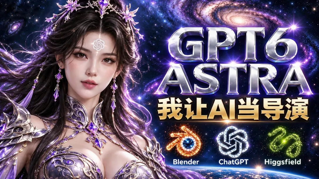 23a14fdc1e6006e2447af4f34e41c448.webp 让GPT-6 Astra当导演!Higgsfield和Blender实战打造30秒玄幻精准运镜短片!