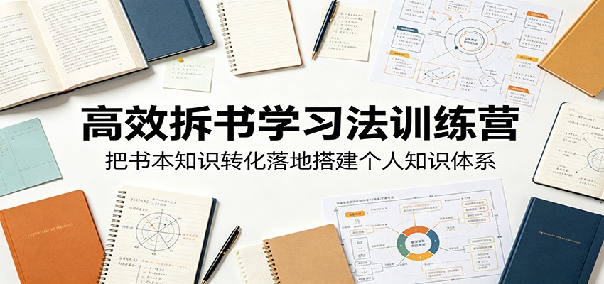 高效拆书学习法训练营,把书本知识转化落地搭建个人知识体系祝你网--专注互联网创业.信息差副业研究拒绝割韭菜祝你网
