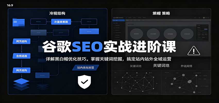 26574056d75a8045fed0902ce64764c8.jpeg 2026谷歌SEO实战进阶课:详解黑白帽优化技巧,掌握关键词挖掘,搞定站内站外全域运营