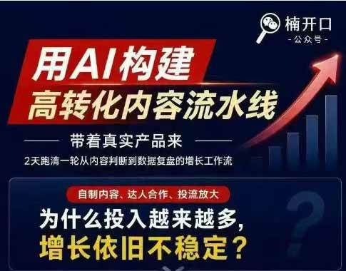 （19927期）小红书AI高转化内容实战课：6大智能体+用户洞察+爆文拆解，从内容策略到批量生产复制放大全流程