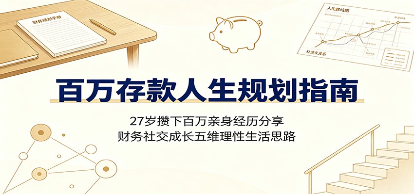 27a8ca8dde1d90d8bf9e6a9b7edf6204.jpeg 百万存款人生规划指南:27岁攒下百万亲身经历分享,财务社交成长五维理性生活思路