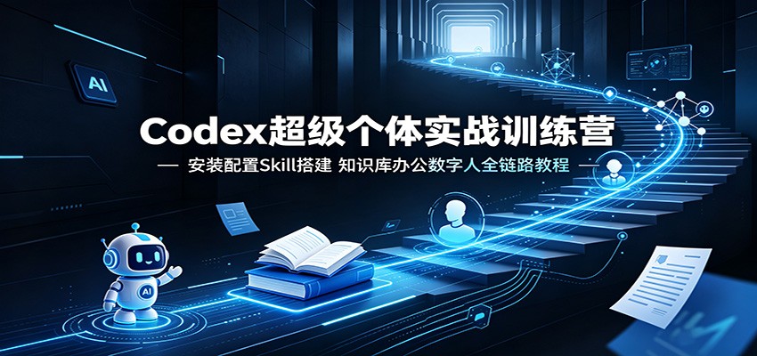 29d03e441384ee43b820c1663c17089c.jpeg Codex超级个体实战训练营:安装配置Skill搭建,知识库办公数字人全链路教程