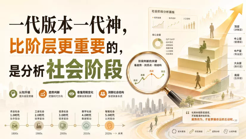 付费文章：一代版本一代神，比阶层更重要的，是分析社会阶段祝你网--专注互联网创业.信息差副业研究拒绝割韭菜祝你网