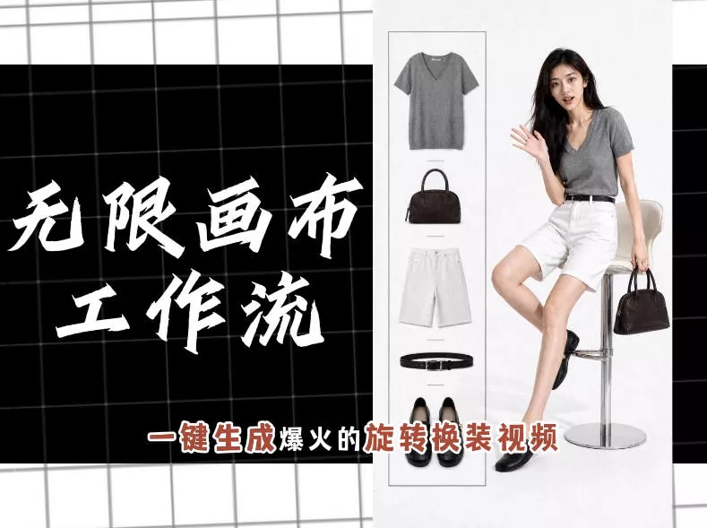 无限画布工作流,一键制作爆火的旋转换装视频,操作简单,零基础也能学会祝你网--专注互联网创业.信息差副业研究拒绝割韭菜祝你网