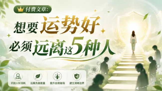 付费文章:想要运势好,必须远离这5种人祝你网--专注互联网创业.信息差副业研究拒绝割韭菜祝你网