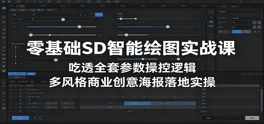 零基础SD智能绘图实战课:吃透全套参数操控逻辑,多风格商业创意海报落地实操祝你网--专注互联网创业.信息差副业研究拒绝割韭菜祝你网