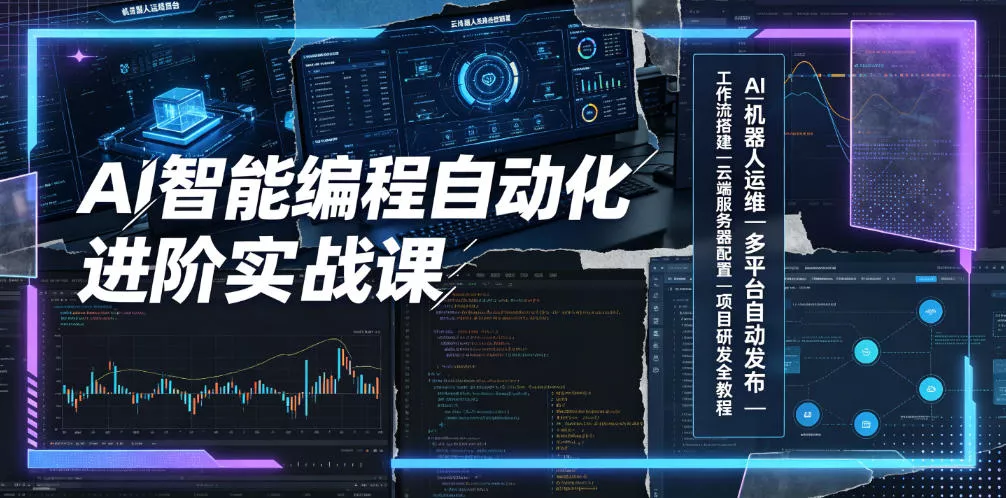 2f1d6f768a1ea0ba04a4b6debd56d89e.webp AI智能编程自动化进阶实战课|AI机器人运维、多平台自动发布、工作流搭建、云端服务器配置与项目研发全教程