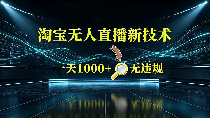 34e7eb72f2405170942ebaa84c54acf7.jpeg (19523期)淘宝偷偷开了“后门”,懂的人已经日入2K+了,无人直播无违规