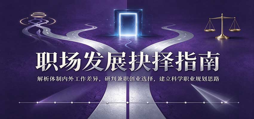 职场发展抉择指南：解析体制内外工作差异，研判兼职创业选择，建立科学职业规划思路祝你网--专注互联网创业.信息差副业研究拒绝割韭菜祝你网
