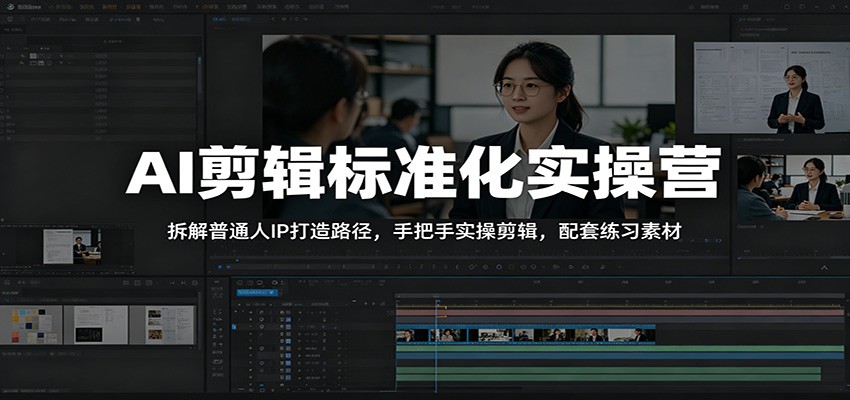 37e0541184ce6e02add392575a2c58d1.jpeg AI剪辑标准化实操营:拆解普通人IP打造路径,手把手实操剪辑,配套练习素材