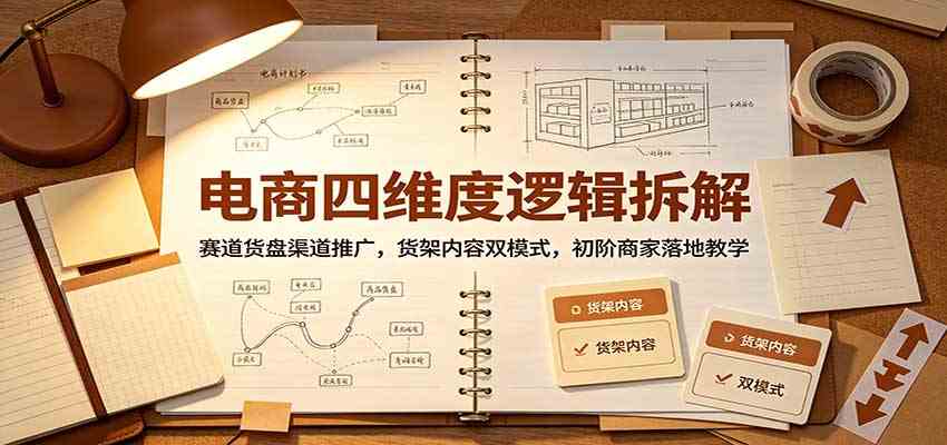 3b64ea762850b9a33b5334376c909f13.jpeg 电商四维度逻辑拆解:赛道货盘渠道推广,货架内容双模式,初阶商家落地教学