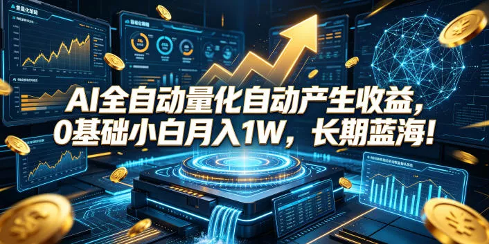 3bcbfc7ea26f4983a17730b1e1951778.webp AI全自动量化自动产生收益,0基础小白月入1W,长期蓝海!【揭秘】