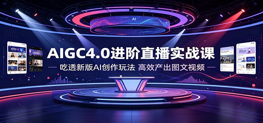 3bf4617fdb2ddcdf68e0f83fb14047ef.jpeg AIGC4.0进阶直播实战课:吃透新版AI创作玩法,高效产出图文视频