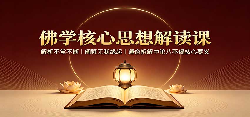 3d1414eaea93ed04865de9aa52723c87.jpeg 佛学核心思想解读课:解析不常不断,阐释无我缘起,通俗拆解中论八不偈核心要义
