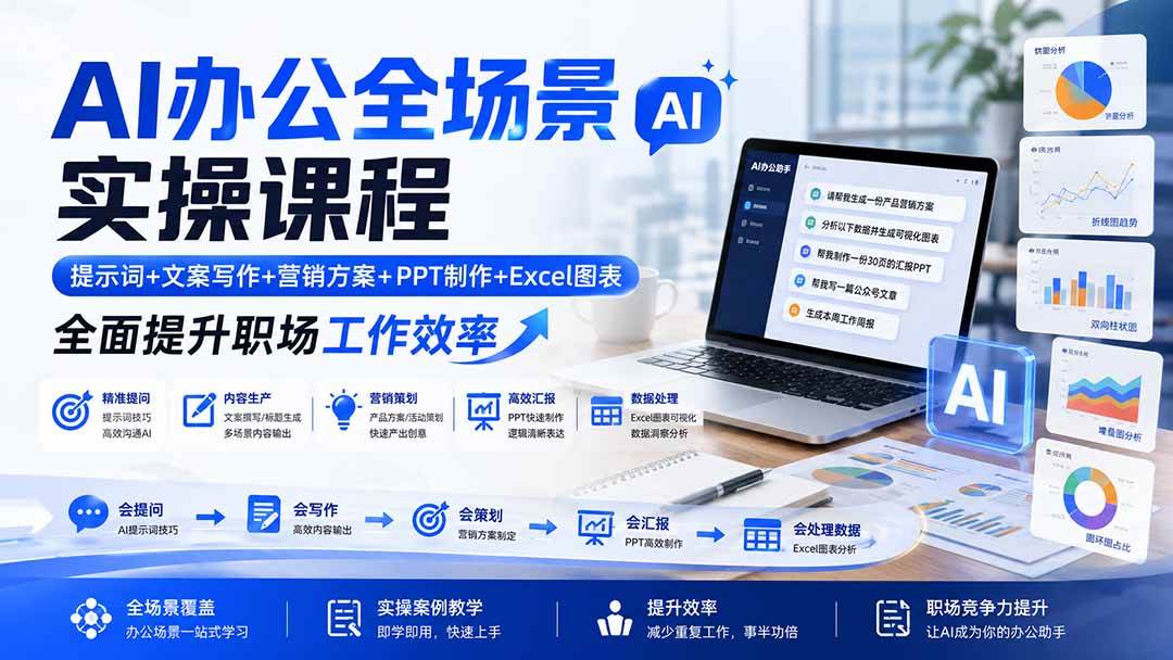 3d94bcc5dffd8920811c53b1fcb1a9e9.jpeg (19975期)AI办公全场景实操课程:提示词+文案写作+营销方案+PPT制作+Excel图表,全面提升职场工作效率