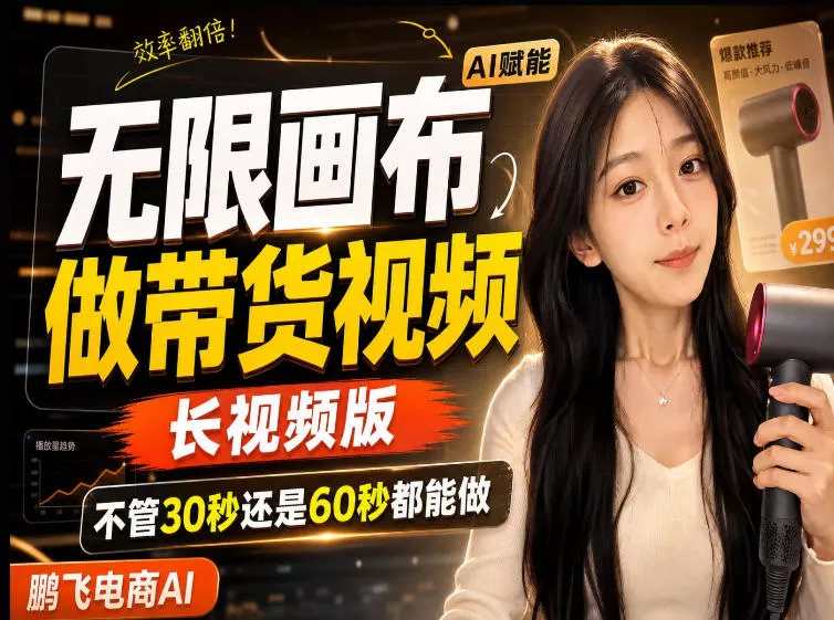 【保姆级教程】无限画布搭建长带货视频,拼接不翻车全程一致,小白跟着步骤也能上手祝你网--专注互联网创业.信息差副业研究拒绝割韭菜祝你网