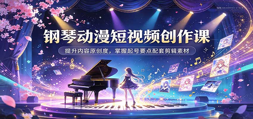 3e13e3d8e592ae43c89e6a885620a30c.jpeg 钢琴动漫短视频创作课:提升内容原创度,掌握起号要点配套剪辑素材