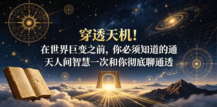 付费文章：穿透天机！在世界巨变之前，你必须知道的通天人间智慧一次和你彻底聊通透祝你网--专注互联网创业.信息差副业研究拒绝割韭菜祝你网