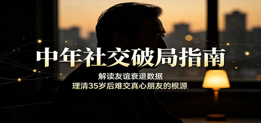 中年社交破局指南:解读友谊衰退数据,理清35岁后难交真心朋友的根源祝你网--专注互联网创业.信息差副业研究拒绝割韭菜祝你网