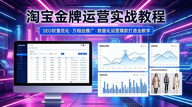409e78401609fef06810ac5745c8889f.jpeg (18507期)2026 淘宝金牌运营实战教程,SEO权重优化万相台推广,数据化运营爆款打造全教学
