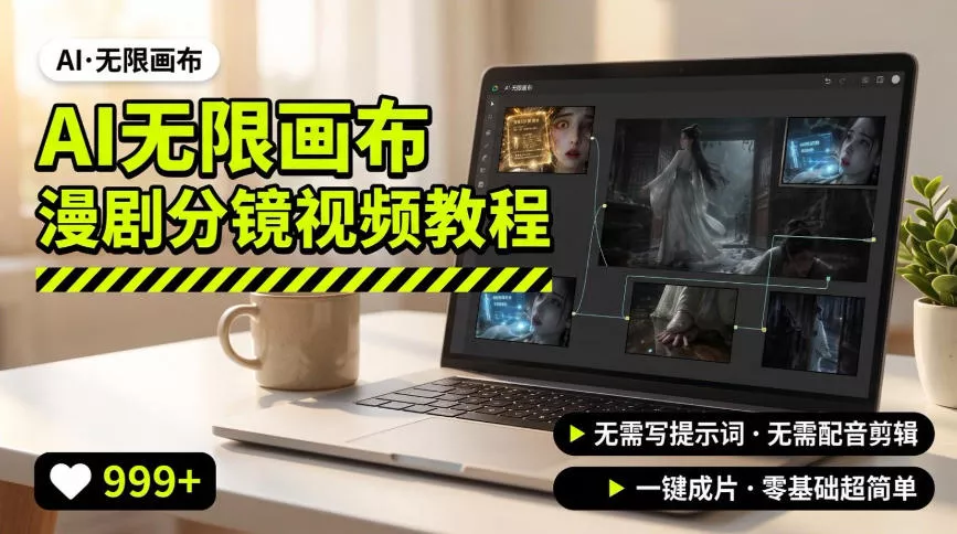 411444bd96c41ed0b45add83299f9fcb.webp AI无限画布制作爆款漫剧分镜视频搭建教程,无需写脚本,无需制作音频,一键制作超简单
